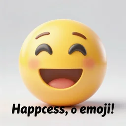 Happiness, as an emoji!!!!!, emoticon, rendered in unreal engine, studio lighting, rendered in octane, trending on artstation, artstation 3D, artstation render, artstation unreal engine, 4k, 8k