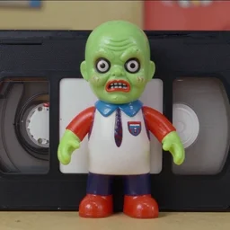 vhs footage of an 8 0 s toy commercial of a super creepy toy