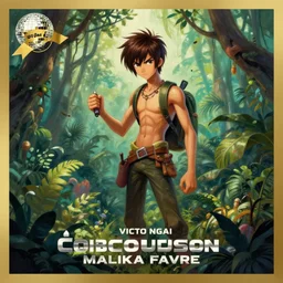 disco diffusion painting of teemo in the jungle by victo ngai and malika favre, masterpiece, contest award winner