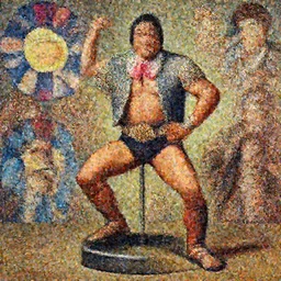 a luchador posing on a turnbuckle, Mexican wrestler, digital painting, masterpiece, work of art, intricate detail, meticulous brush strokes, WW2 aesthetic, 1970s, funky, gorgeous, beautiful, stunning, funny, strange, by Frank Miller, by Hayao Miyazaki, by Takashi Murakami, by Frank Frazetta, by Junji Ito, by Rembrandt, by Walt Disney
