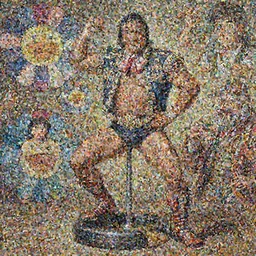 a luchador posing on a turnbuckle, Mexican wrestler, digital painting, masterpiece, work of art, intricate detail, meticulous brush strokes, WW2 aesthetic, 1970s, funky, gorgeous, beautiful, stunning, funny, strange, by Frank Miller, by Hayao Miyazaki, by Takashi Murakami, by Frank Frazetta, by Junji Ito, by Rembrandt, by Walt Disney