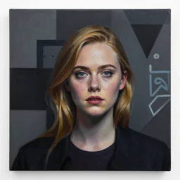 Elle Fanning in a David Cronenberg film picture by Sachin Teng, asymmetrical, dark vibes, Realistic Painting , Organic painting, Matte Painting, geometric shapes, hard edges, graffiti, street art:2 by Sachin Teng:4