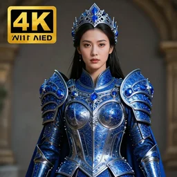 photo of a warrior queen wearing sapphire encrusted armour, highly detailed, 4 k, hdr, smooth, sharp focus, high resolution, award - winning photo
