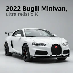 “2022 Bugatti Minivan, ultra realistic, 4K”