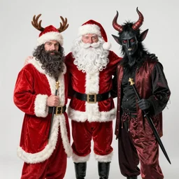a cross between santa claus and satan by alex heywood