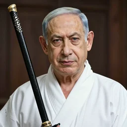 benjamin netanyahu as a samurai