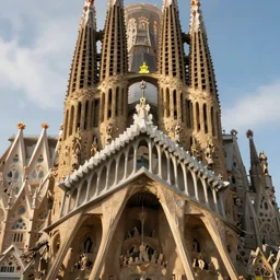 sagrada familia, architectural model, tilt / shift