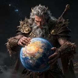 powerful god eating a planet