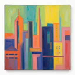 🌈 🛰!!!!! abstract by atey ghailan and edward hopper bautiful color city flat