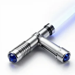 custom light saber hilt, kyber crystal, extremely detailed, metal, acid etched aluminum