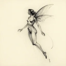 abstract nymph sketch