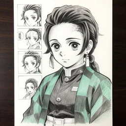 a very detailed pencil drawing of emma watson in demon slayer manga panel 4 k, high resolution, still, landscape, hd, dslr, hyper realistic, manga, beautiful