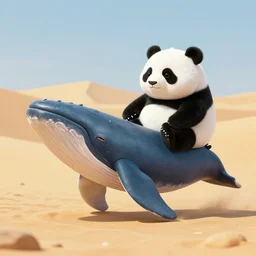 whale as panda in the desert, photography side shot, by shunji dodo, 8 k resolution ( by kim jung gi ) ( by george morikawa ) ( by kentaro miura ) ( by eiichiro oda )