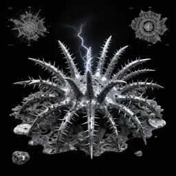 a photorealistic render of a metallic neotribal thorny glaucus atlanticus, planimetry, altitude maps, on a black background, greyscale, made of melted plastic and marble, c 4 d, by zhelong xu and ernst haeckel and ouchh, wide angle, hyper realistic, plain black background, 8 k, volumetric lightning, octane render
