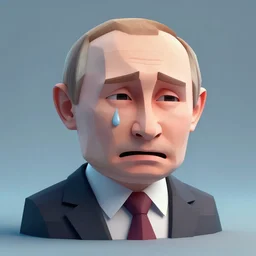 crazy glitchy buggy uncanny valley off - putting strange low poly render of 3 d mental anguish crying depressed vladimir putin portrait, vapor wave style, featured on artstation, cgsociety, unreal engine, octane, volumetric lighting, rtx on, vibrant, by greg rutkowski, grainy, vhs footage still, intricately detailed, award - winning, atmospheric, symbolic, artistic