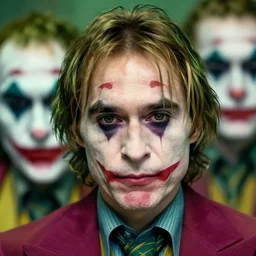dynamic macro head portrait of kurt cobain as the joker by john romita sr and cory walker and ryan ottley and jack kirby and barry windsor - smith, comic, illustration, photo real