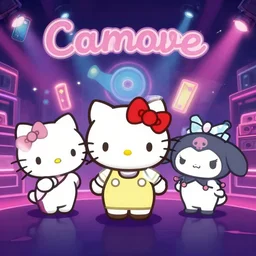 sanrio characters at a rave