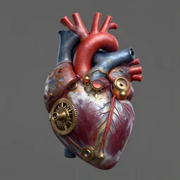 anatomically correct heart, steampunk