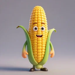 john cornyn as a pixar character with a corn on the cob body, 3 d, octane render - n 6