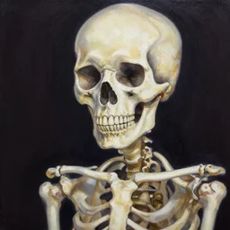 A painting of a skeleton by Ayami Kojima.