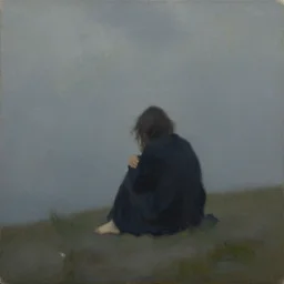 loneliness, oil on canvas