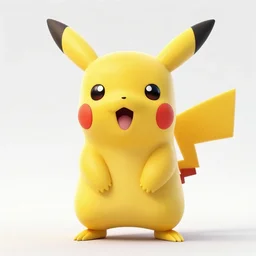 Surprised Pikachu, hyperrealistic 3D render, trending on Artstation