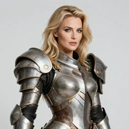 studio portrait of lawful good colorful female holy mecha paladin absurdly beautiful, elegant, mature blonde gravure idol, ultrafine hyperrealistic detailed face illustration by kim jung gi, irakli nadar, intricate linework, sharp focus, bright colors, matte, octopath traveler, unreal engine 5 highly rendered, global illumination, radiant light, intricate environment