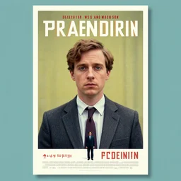 “ a poster for the new movie directed by wes anderson showing the protagonist ”