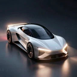 a futuristic vehicle with a glowing light behind it, a digital rendering by zaha hadid, trending on behance, panfuturism, futuristic, behance hd, ue 5