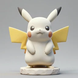 Pikachu as a very detailed ancient roman stone statue