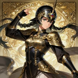 beautiful anime soldier close portrait, sci - fi, aquatic, wearing ornate helmet, ultra detailed, elegant, dynamic pose, intricate, anime, dynamic lighting, digital art, digital painting, artstation, wlop, sharp focus, illustration, art by artgerm and greg rutkowski and alphonse mucha, 8 k