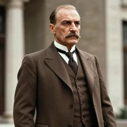 a photo of ataturk as a very muscular man