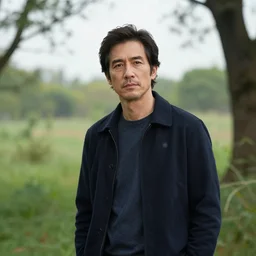 a portrait of a character in a scenic environment by Peter Marlow
