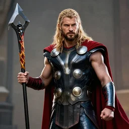 thor holding weapon