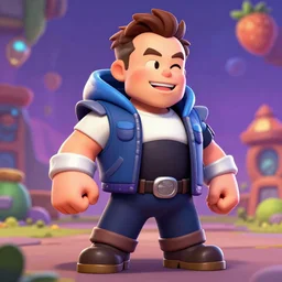 Elon Musk as a Brawl Stars character,