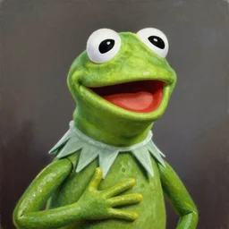 ultra realistic portrait painting of kermit the frog, art by frank frazetta, 4 k, ultra realistic, highly detailed, epic lighting