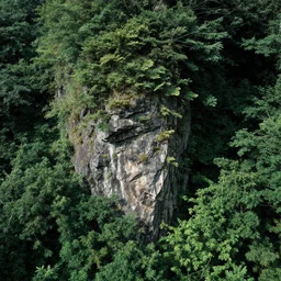 lush rocky forest, dense vegetation, against light, bright details, contrasting, daylight, highly detailed, by dieter rams 2 0 0 0, national geographic magazine, reportage photo, natural colors