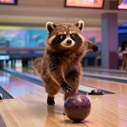 film still of Rocket Racoon goes bowling in the new Guardians of the Galaxy movie, 4k