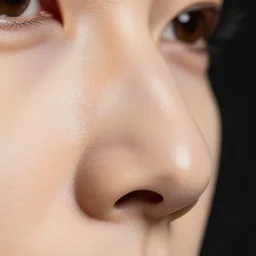 highly detailed professional studio closeup photograph of a human nose, canon eos, 4 k