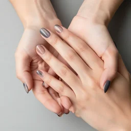 hands with painted fingernails