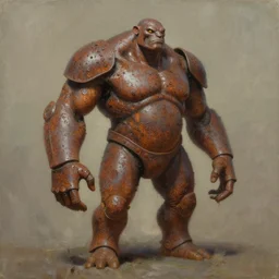 kushala daora, rusty body, gritty, full body concept, by beksinski, weta workshop concept art, ruan jia, edward hooper, oil painting