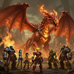 mount epic smoldering ember wyrm screenshot world of warcraft mounts worldboss comics, that looks like it is from borderlands and by feng zhu and loish and laurie greasley, victo ngai, andreas rocha, john harris