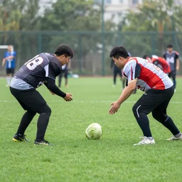 people playing football with a cabbage