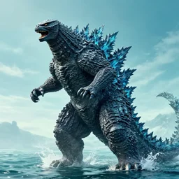 godzilla in water