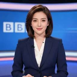 news anchor girl, bbc, tv, hyper realistic, official fanart behance hd artstation by feng zhu and loish and laurie greasley, victo ngai