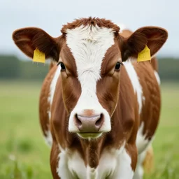 a cute calf looking into the camera