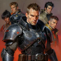 character portrait cyberpunk warhammer 4 0 k steve buscemi, character design, painting by gaston bussiere, katsuya terada, frank frazetta, tom of finland, trending on artstation
