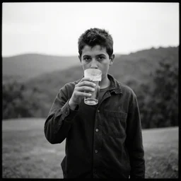 a tipple boy, by sebastiao salgado, american shot, ilford hp 5, tones of black, tones of black in background, black and white, low contrast, 8 k, frontlight, soft lighting, turkey knob mine in macdonald, west virginia, 1 9 0 8.