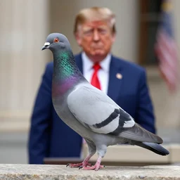 donald trump as pigeon