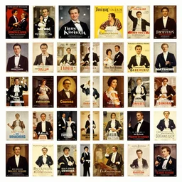 a page full of thumbnails of opera posters. italy 1 9 2 1